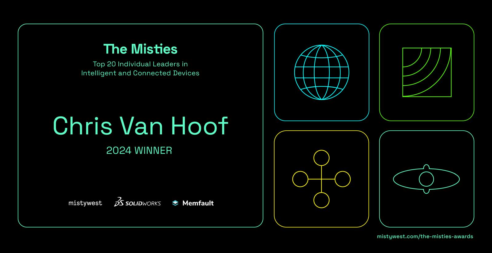 Chris Van Hoof wins Misties Awards